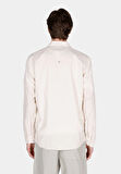 Regular Fit Shirt Neck Düz Erkek Ekru Uzun Kol Gömlek Cl1070136