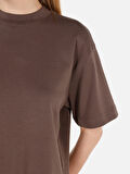Kahverengi Kadın Tshirt K.kol