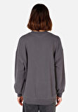 Comfort Fit Yuvarlak Yaka  Kadın Antrasit Sweatshirt