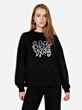 Siyah Kadın Sweatshirt