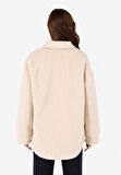 Regular Fit Shirt Neck    Kadın Bej Mont