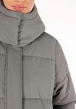 Regular Fit Kapüşonlu    Kadın Yeşil Mont Cl1070351