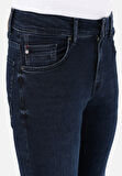 Skinny Fit Düşük Bel Dar Paça Erkek Lacivert Jean Pantolon