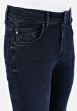 Skinny Fit Düşük Bel Dar Paça Erkek Lacivert Jean Pantolon