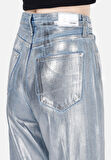 Regular Fit Yüksel Bel Geniş Paça Kadın Denim Jean Pantolon