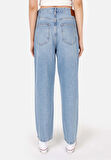 Barrel Fit   Kadın İndigo Jean Pantolon