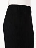 Slim Fit Siyah Kadın Etek