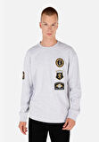 Comfort Fit   Erkek Gri Sweatshirt