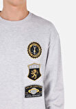 Comfort Fit   Erkek Gri Sweatshirt