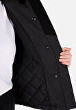 Regular Fit Kapüşonlu    Kadın Siyah Mont Cl1070987