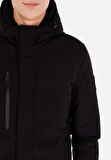Regular Fit     Erkek Siyah Mont