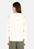 Regular Fit Kapüşonlu  Kadın Ekru Sweatshirt