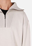 Comfort Fit   Erkek Taş Sweatshirt