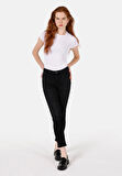 Slim Fit   Kadın Siyah Jean Pantolon