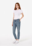 Slim Fit   Kadın İndigo Jean Pantolon