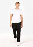 Relaxed Fit Orta Bel Geniş Paça Erkek Siyah  Pantolon Cl1071446