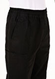 Relaxed Fit Orta Bel Geniş Paça Erkek Siyah  Pantolon Cl1071446