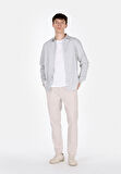 Slim Fit Orta Bel Uzun Paça Erkek Bej  Pantolon