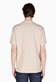 Comfort Fit Yuvarlak Yaka Düz Erkek Bej Kısa Kol Tişört Cl1072066