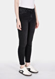 759 Lara Skinny Fit Orta Bel Dar Paça Kadın Siyah Jean Pantolon Cl1072250
