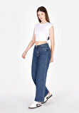 Regular Fit   Kadın İndigo Jean Pantolon