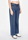 Regular Fit   Kadın İndigo Jean Pantolon