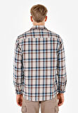 Comfort Fit Shirt Neck Ekoseli Erkek Çok Renkli Uzun Kol Gömlek Cl1072320
