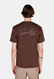 Comfort Fit Yuvarlak Yaka Düz Erkek Kahverengi Kısa Kol Tişört Cl1072833