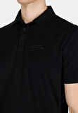 Regular Fit Polo Yaka Düz Erkek Siyah Kısa Kol Tişört