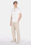 Regular Fit Yuvarlak Yaka Düz Erkek Beyaz Kısa Kol Tişört Cl1072848