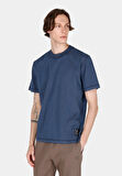 Comfort Fit Yuvarlak Yaka Düz Erkek Mavi Kısa Kol Tişört Cl1072858