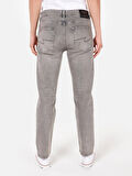 042 John Slim Straight Fit Jean Gri Erkek Pantolon