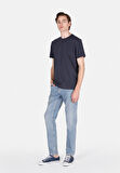 044 Karl Straight Fit Düşük Bel Düz Paça Erkek Mavi Jean Pantolon Cl1072980