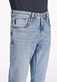 044 Karl Straight Fit Düşük Bel Düz Paça Erkek Mavi Jean Pantolon Cl1072980
