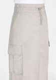 Maxi Length Düz Fermuarlı Kadın Taş Etek Cl1073052