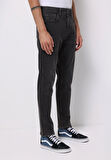 Regular Fit Orta Bel Daralan Paça Erkek Siyah Jean Pantolon