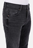 044 Karl Straight Fit Düşük Bel Düz Paça Erkek Siyah Jean Pantolon