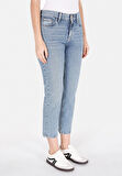 891 Maya Slim Fit   Kadın Mavi Jean Pantolon Cl1073213