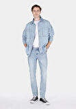 044 Karl Straight Fit Düşük Bel Düz Paça Erkek Mavi Jean Pantolon Cl1073395