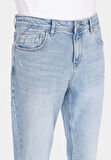 044 Karl Straight Fit Düşük Bel Düz Paça Erkek Mavi Jean Pantolon Cl1073395