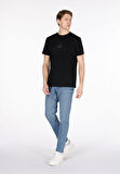 Regular Fit Orta Bel Daralan Paça Erkek Mavi Jean Pantolon