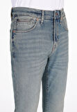 Slim Fit Düşük Bel Dar Paça Erkek İndigo Jean Pantolon