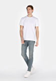 Slim Fit Düşük Bel Dar Paça Erkek İndigo Jean Pantolon