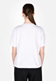 Regular Fit Yuvarlak Yaka Düz Kadın Beyaz Kısa Kol Tişört Cl1073445