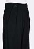 Regular Fit Orta Bel Düz Kadın Siyah Eşofman Altı Cl1073482