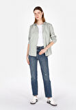 703 Carla Slim Fit Orta Bel Düz Paça Kadın Mavi Jean Pantolon Cl1073493