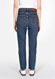 703 Carla Slim Fit Orta Bel Düz Paça Kadın Mavi Jean Pantolon Cl1073493