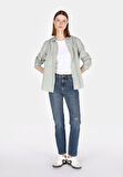 703 Carla Slim Fit Orta Bel Düz Paça Kadın Mavi Jean Pantolon Cl1073493
