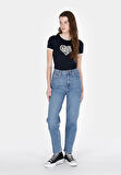 884 Lauren Straight Fit   Kadın Mavi Jean Pantolon Cl1073510