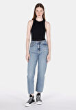 884 Lauren Straight Fit Yüksel Bel Düz Paça Kadın Mavi Jean Pantolon Cl1073511